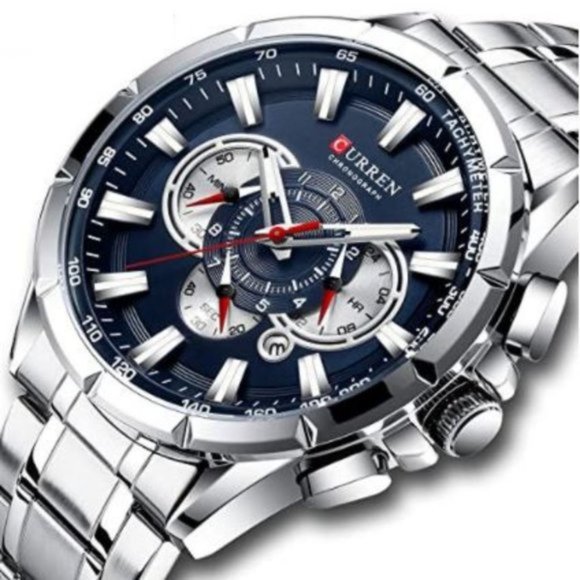 Men’s Quartz Stainless Steel Watch - Picture 2 of 8